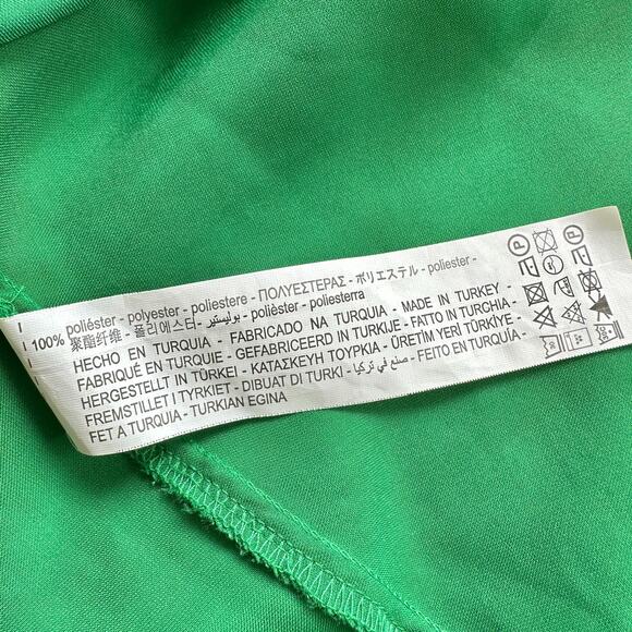 Zara Satin Effect Mini Green Dress Size XS - Picture 9 of 16